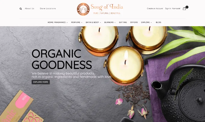 Song of India website